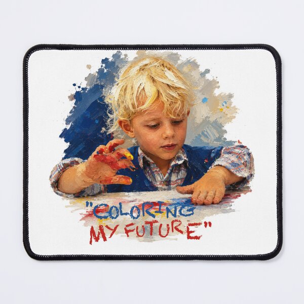 Item preview, Coloring My Future – Young Artist Oil Painting Illustration designed and sold by Lifer Art and Design.