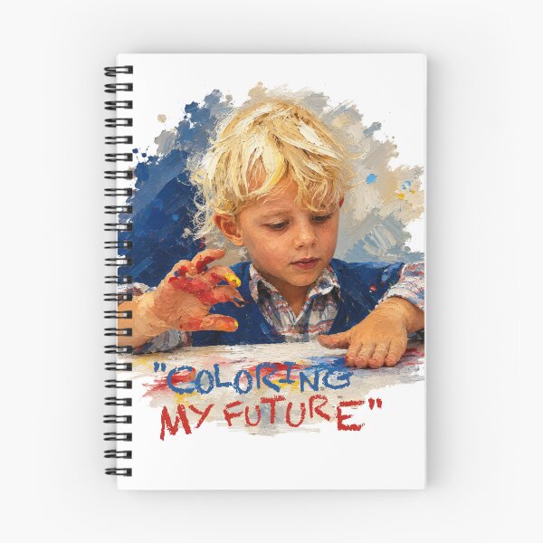 Item preview, Coloring My Future – Young Artist Oil Painting Illustration designed and sold by Lifer Art and Design.