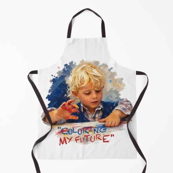 Item preview, Coloring My Future – Young Artist Oil Painting Illustration designed and sold by Lifer Art and Design.