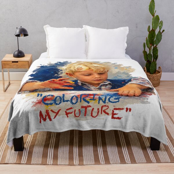 Item preview, Coloring My Future – Young Artist Oil Painting Illustration designed and sold by Lifer Art and Design.