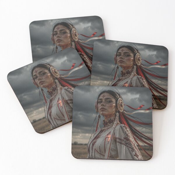 Item preview, Futuristic Ukrainian Embroidery Cyberpunk Folk Art designed and sold by Vaelia.