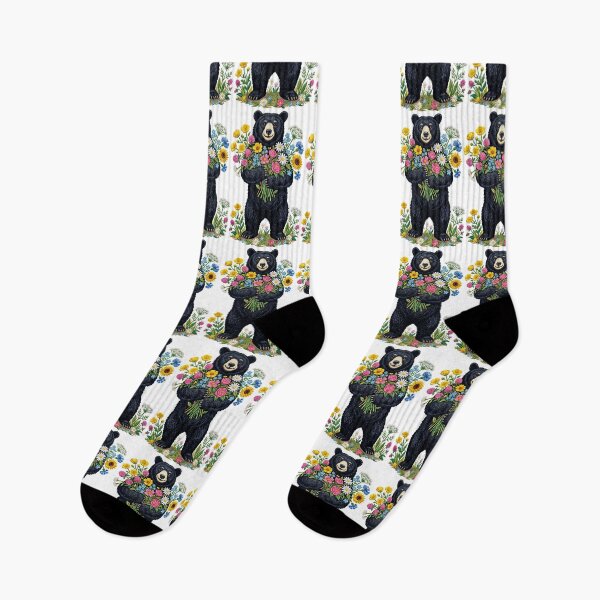 Item preview, Wildflower Black Bear designed and sold by TeeARTHY.
