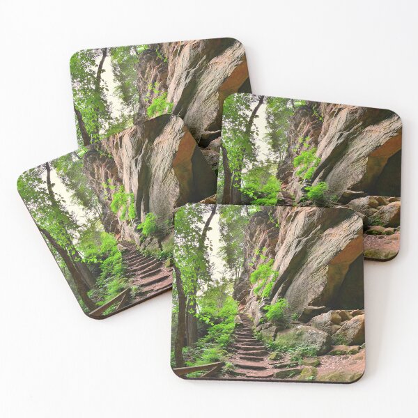 Item preview, Stone Steps At Rock House Hocking Hills State Park designed and sold by LisaWootenPhoto.