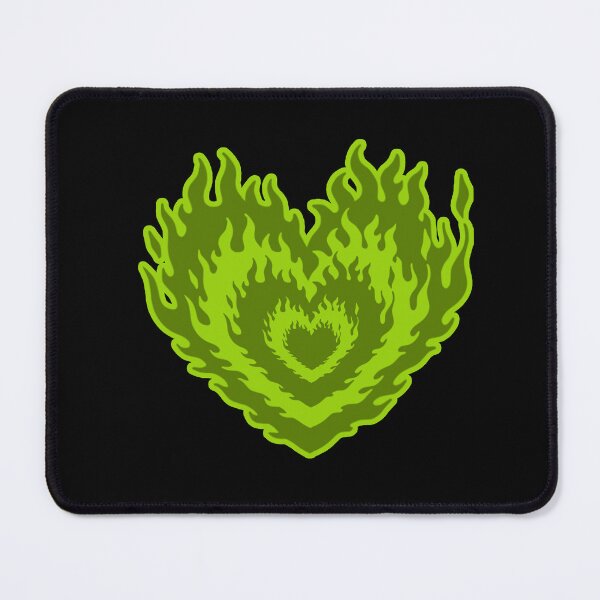 Item preview, Layered Aesthetic Green Burning Hearts designed and sold by CamilasPrints.