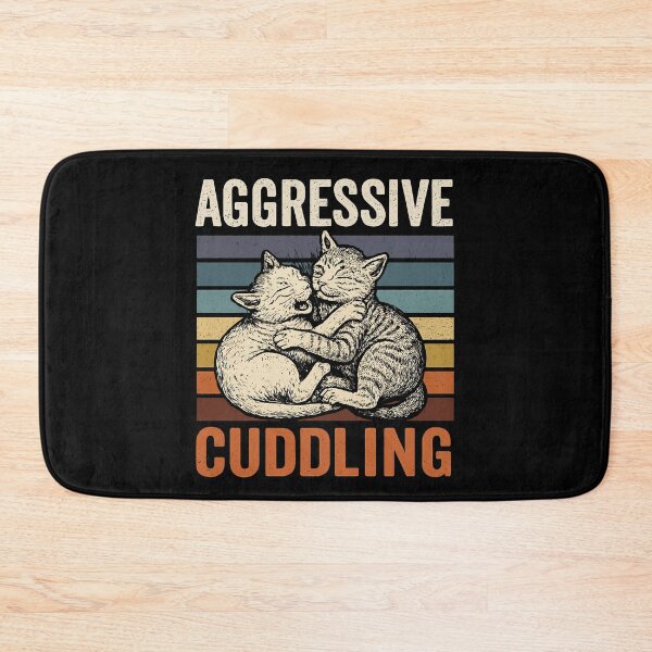 Item preview, Cat Lover Funny Cat Fight Aggressive Cuddling Retro Martial Arts designed and sold by tmerchtrends.