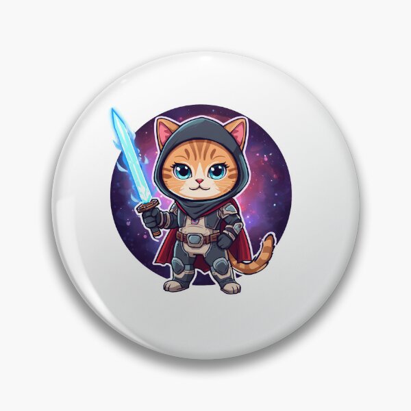Item preview, Cute Galaxy Cat Warrior | Chibi Space Knight with Magic Sword designed and sold by muhammadkhafidh.