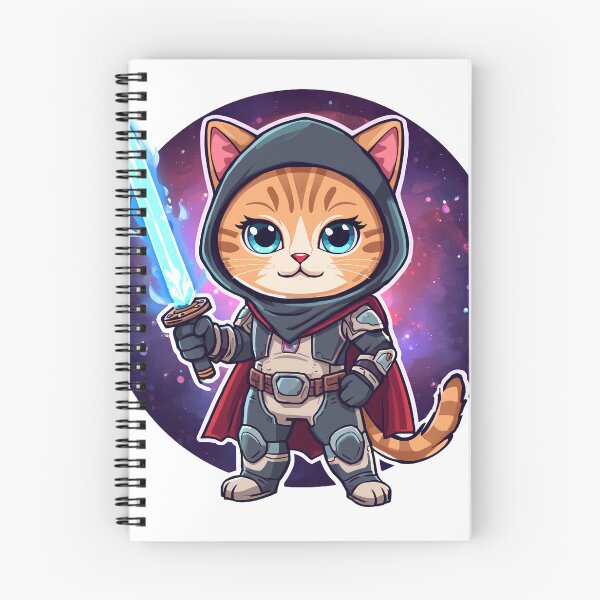 Item preview, Cute Galaxy Cat Warrior | Chibi Space Knight with Magic Sword designed and sold by muhammadkhafidh.