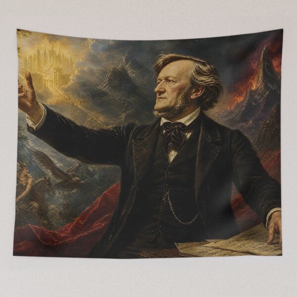Item preview, Opera Titan: Richard Wagner Vintage Oil Painting - Mythical Grandeur designed and sold by DoReMiStudio.