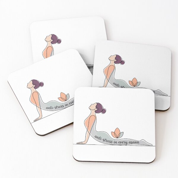 Item preview, anti-stress in Every Asana Cobra Pose Line Art for Stress Relief designed and sold by 108stillness.