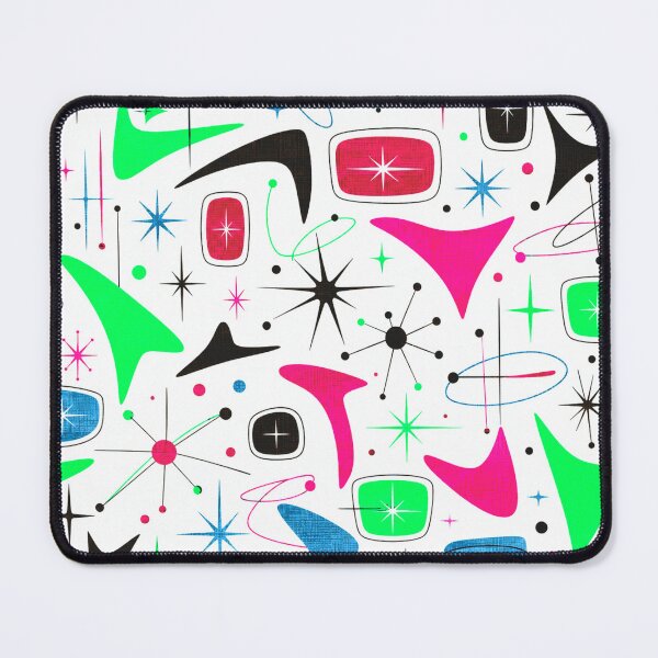 Item preview, Neon Atomic Starburst Pattern - Cyberpunk 1950s Retro Futurism Design designed and sold by PureVintageLove.