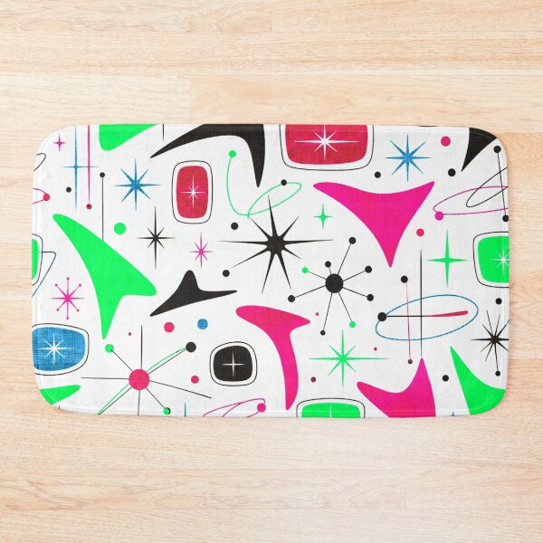 Item preview, Neon Atomic Starburst Pattern - Cyberpunk 1950s Retro Futurism Design designed and sold by PureVintageLove.