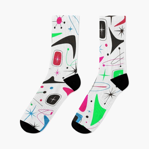 Item preview, Neon Atomic Starburst Pattern - Cyberpunk 1950s Retro Futurism Design designed and sold by PureVintageLove.