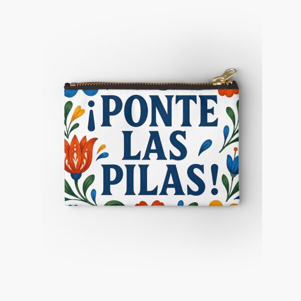 Item preview, Ponte Las Pilas, Funny Spanish Motivational, Latina Gift, Mexican Floral Folk Art, Hispanic Saying designed and sold by Quiajia.
