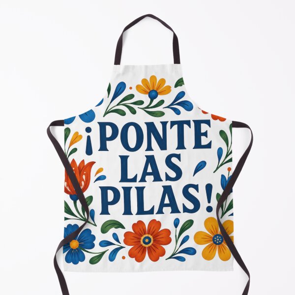 Item preview, Ponte Las Pilas, Funny Spanish Motivational, Latina Gift, Mexican Floral Folk Art, Hispanic Saying designed and sold by Quiajia.