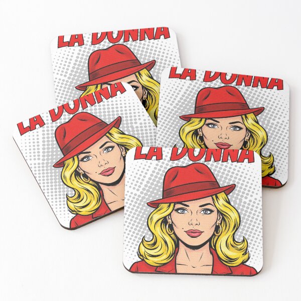 Item preview, La Donna - Vintage Pop Art Mafia Woman Red Hat designed and sold by MAISON SYLVIE.