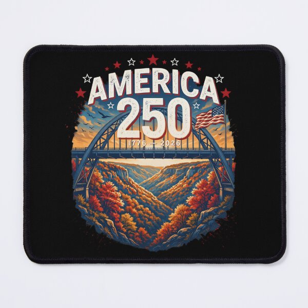 Item preview, America 250 New River Gorge West Virginia 1776-2026 Vintage USA Tee v2 designed and sold by DarylWelsh2024.