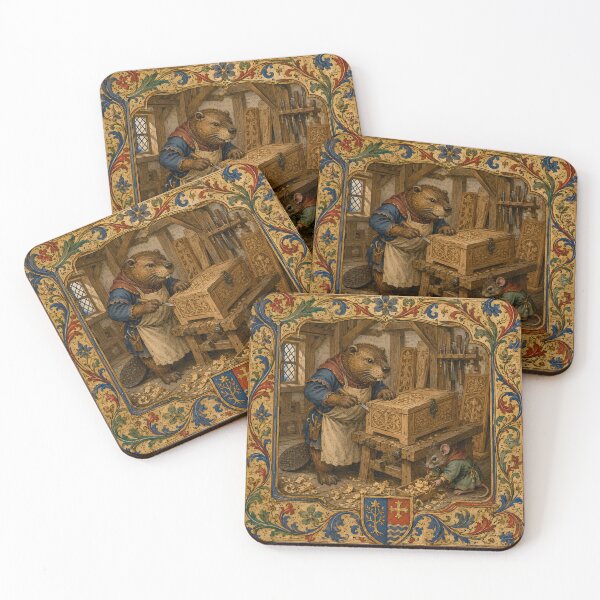 Item preview, The Beaver Carpenter’s Carved Treasure Chest designed and sold by Drift Pattern Studio.