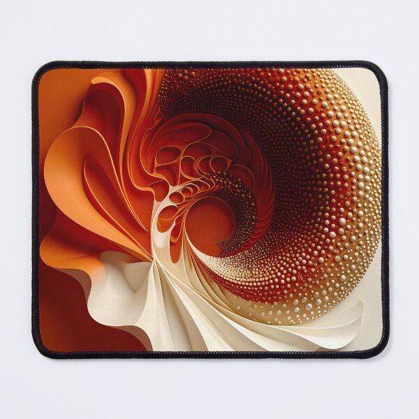 Item preview, Abstract Spiral Design in Copper and White designed and sold by Vicky Brago-Mitchell®.