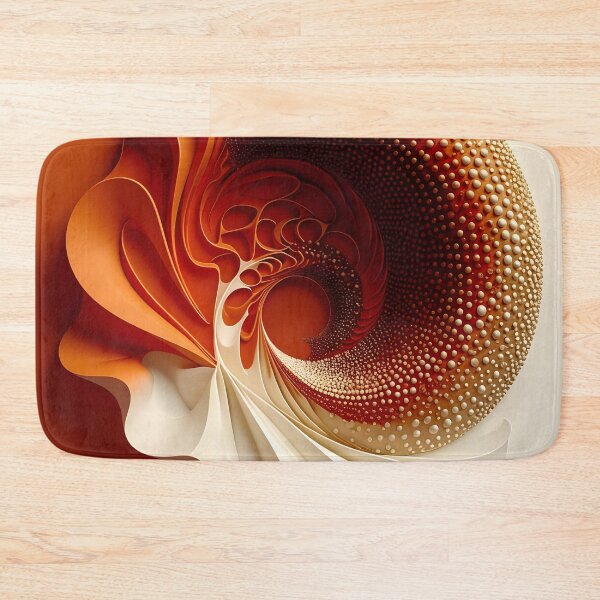 Item preview, Abstract Spiral Design in Copper and White designed and sold by Vicky Brago-Mitchell®.