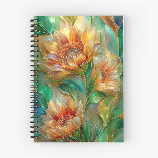 Item preview, Sunflower Stained Glass Art | Botanical Floral Design designed and sold by MargaretWiktor.