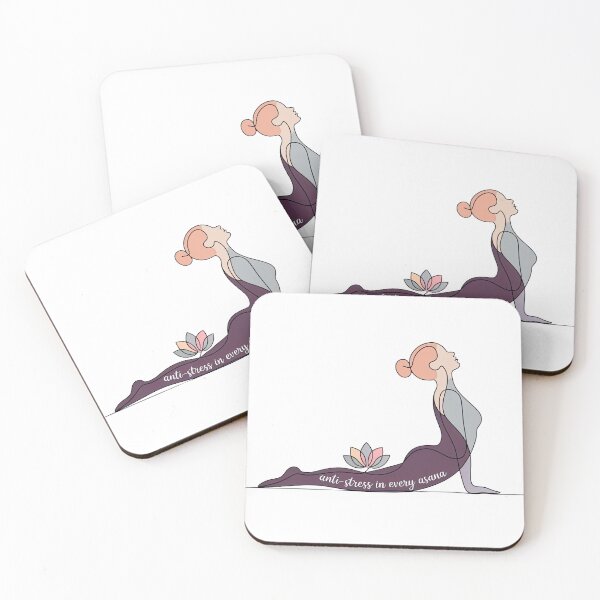 Item preview, anti-stress in Every Asana Cobra Pose Line for Yoga designed and sold by 108stillness.
