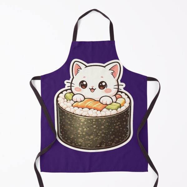 Item preview, Cute Kawaii Cat Sushi - Japanese Food Lover Sticker Design  designed and sold by zdzdesigner.