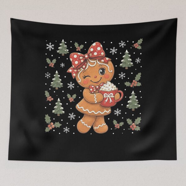 Item preview, Cute Gingerbread Christmas Snow Xmas Women Girls Kids  designed and sold by clothesy7.