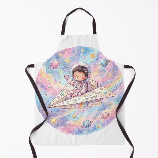 Item preview, Kawaii Astronaut Riding a Paper Airplane | Pastel Space Adventure Watercolor designed and sold by RoyArt0.