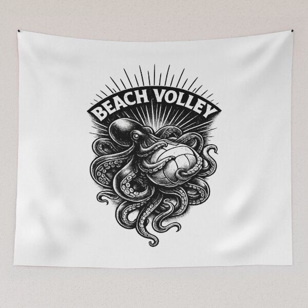 Item preview, Beach Volley Octopus Vintage Volleyball Player Design designed and sold by LiftyGifts.