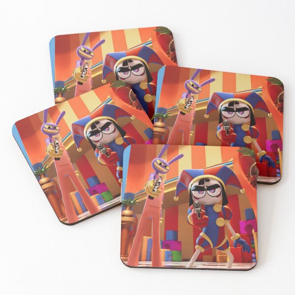 Item preview, Indie Circus Jester and Purple Rabbit Action - 3D Aesthetic Art designed and sold by Billy Morfo™.