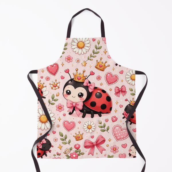 Item preview, Cute Ladybug Princess Kawaii Pattern with Daisies, Bows & Hearts designed and sold by Moonlight Studio.