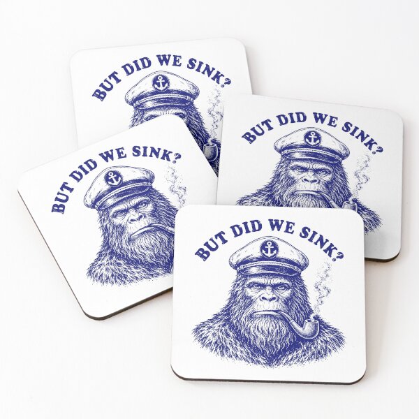 Item preview, But Did We Sink - Vintage Nautical Boat Captain Bigfoot designed and sold by gunaone-design.