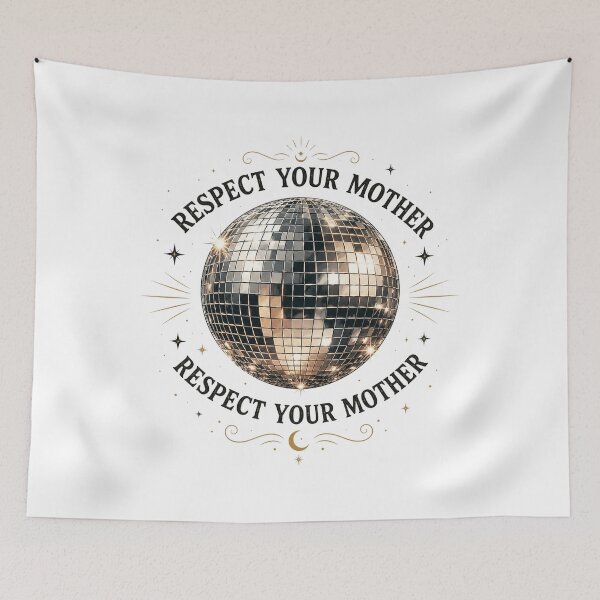 Item preview, Respect Your Mother, Disco Ball, Vintage Party, Retro Funny, Music Lover Gift, Festival designed and sold by Quiajia.