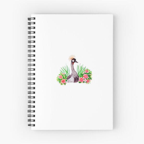 Item preview, African Pattern Wildlife- Uganda Crowned Crane and Hibiscus Flowers  designed and sold by Pretty And Obscure.