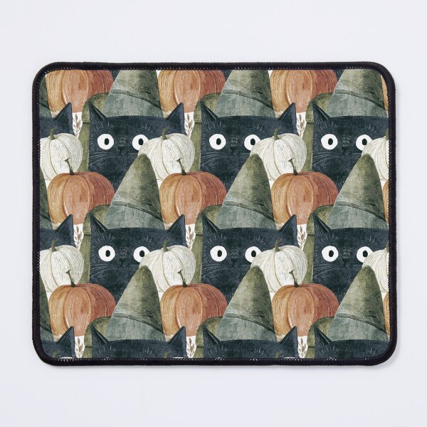 Item preview, Rustic Spooky Season: Black Cats & Autumn Pumpkins designed and sold by TJ Art and Camera.