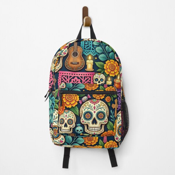 Item preview, Day of the Dead Sugar Skulls Marigold Pattern designed and sold by Sybille-Yates.