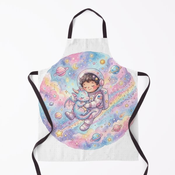 Item preview, Kawaii Astronaut Cuddling Baby Dragon | Pastel Space Fantasy Watercolor designed and sold by RoyArt0.