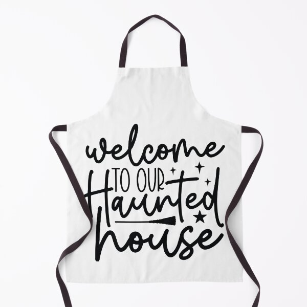 Item preview, Welcome To Our Haunted House - Retro Autumn Halloween Vibes Quotes Spooky USA Apparel designed and sold by FuzionRaptor.