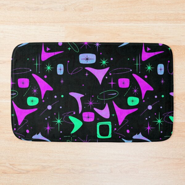 Item preview, Dark Neon Atomic Starburst Pattern - Cyberpunk 1950s Retro Futurism Design designed and sold by PureVintageLove.
