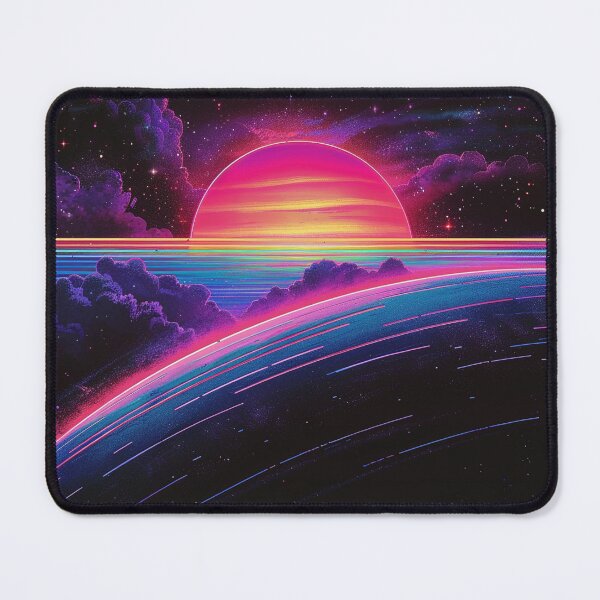 Item preview, galactic horizon in neon glow designed and sold by RetroWaveArtCo.