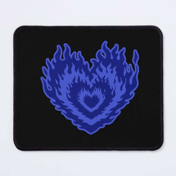Item preview, Layered Aesthetic Dark Blue Burning Hearts designed and sold by CamilasPrints.