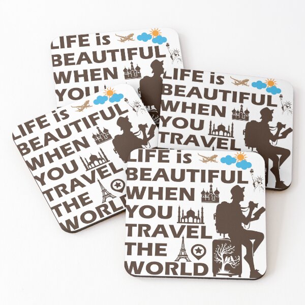 Item preview, Life is beautiful when you travel the world designed and sold by AsifDesignCreativeStudio.