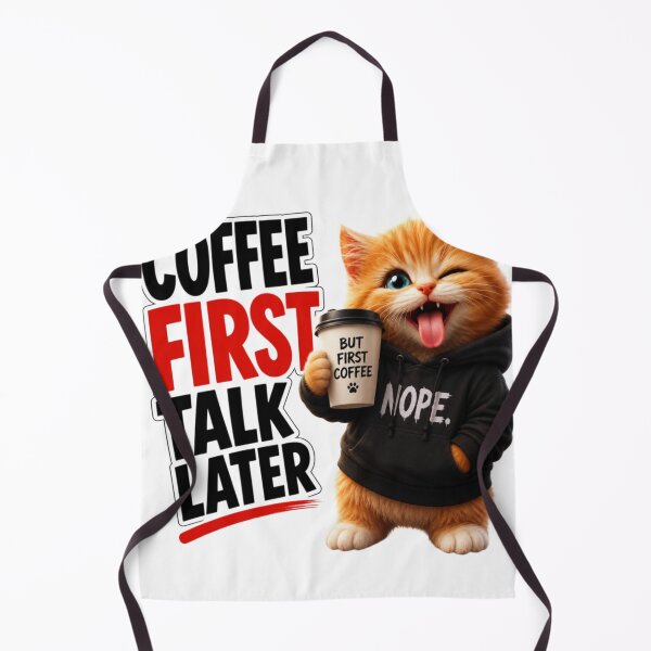 Item preview, Coffee First Talk Later Anime Cat Sticker designed and sold by IMOBILYARI VibeCore.