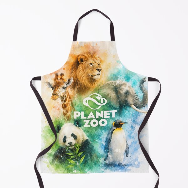 Item preview, Planet Zoo Animal Art, Colourful Watercolour Gaming Decor designed and sold by CursedTeaDesigns.