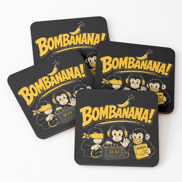 Item preview, Bombanana! Three Monkeys Co-op | Funny Gaming Mascot Design designed and sold by DogLord.