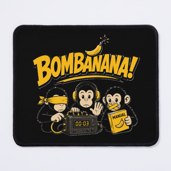 Item preview, Bombanana! Three Monkeys Co-op | Funny Gaming Mascot Design designed and sold by DogLord.