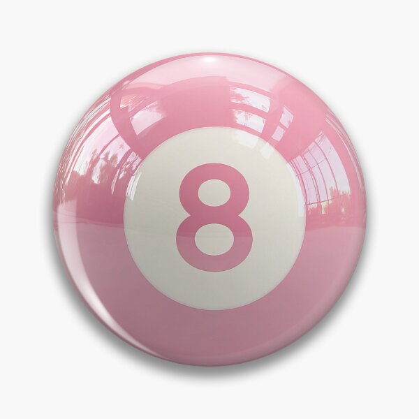 Item preview, Pink 8 Ball Billiard Aesthetic Art designed and sold by jianina-alondra.