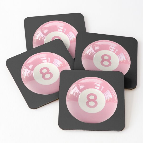Item preview, Pink 8 Ball Billiard Aesthetic Art designed and sold by jianina-alondra.