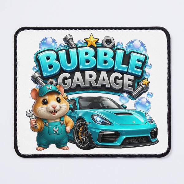 Item preview, Bubble Garage Kawaii Racing Graphic | Cute Mechanic Hamster PNG Sticker | Sports Car Streetwear Design designed and sold by Stylestickers55.