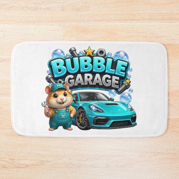 Item preview, Bubble Garage Kawaii Racing Graphic | Cute Mechanic Hamster PNG Sticker | Sports Car Streetwear Design designed and sold by Stylestickers55.